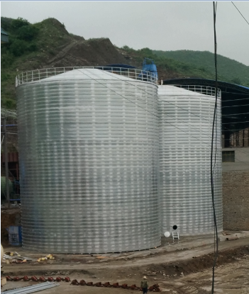 蓬安粮食钢板仓的安装全过程不用热焊接